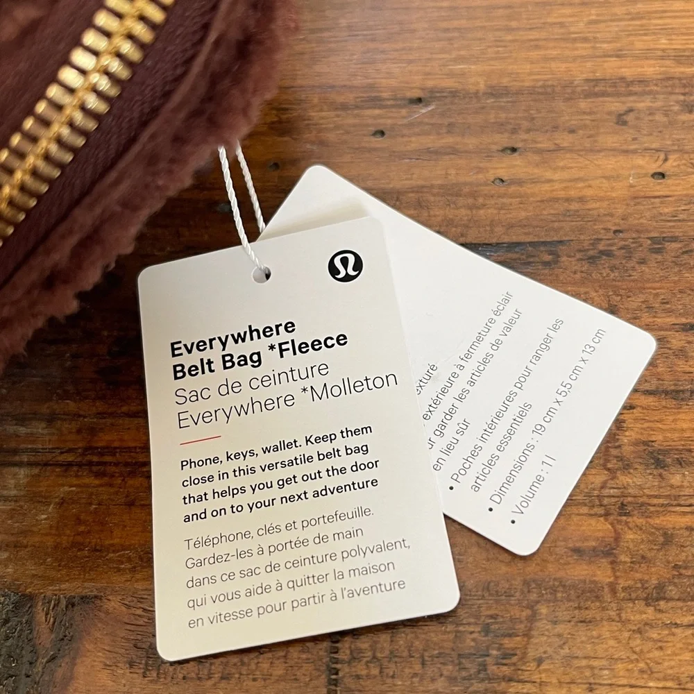 LuluLemon Fleece Everywhere Belt Bag BROWN - Picture 4 of 7